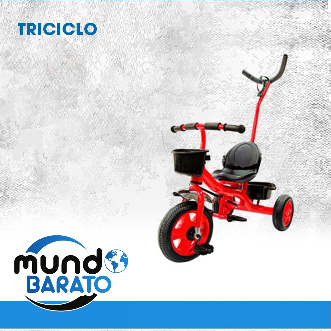 Triciclo Para Niños con Barra de Empuje 