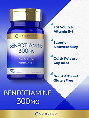 Salud y Equipamiento Médico - Benfotiamina 300mg 90 Capsulas | Vitamina B1 | Promueve El A 3