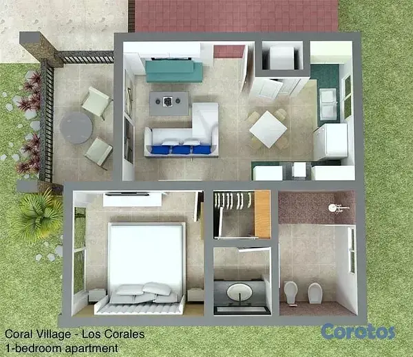 apartamentos - Bávaro en Los Corales,Coral Village - Apartamento de 1 habitación 9
