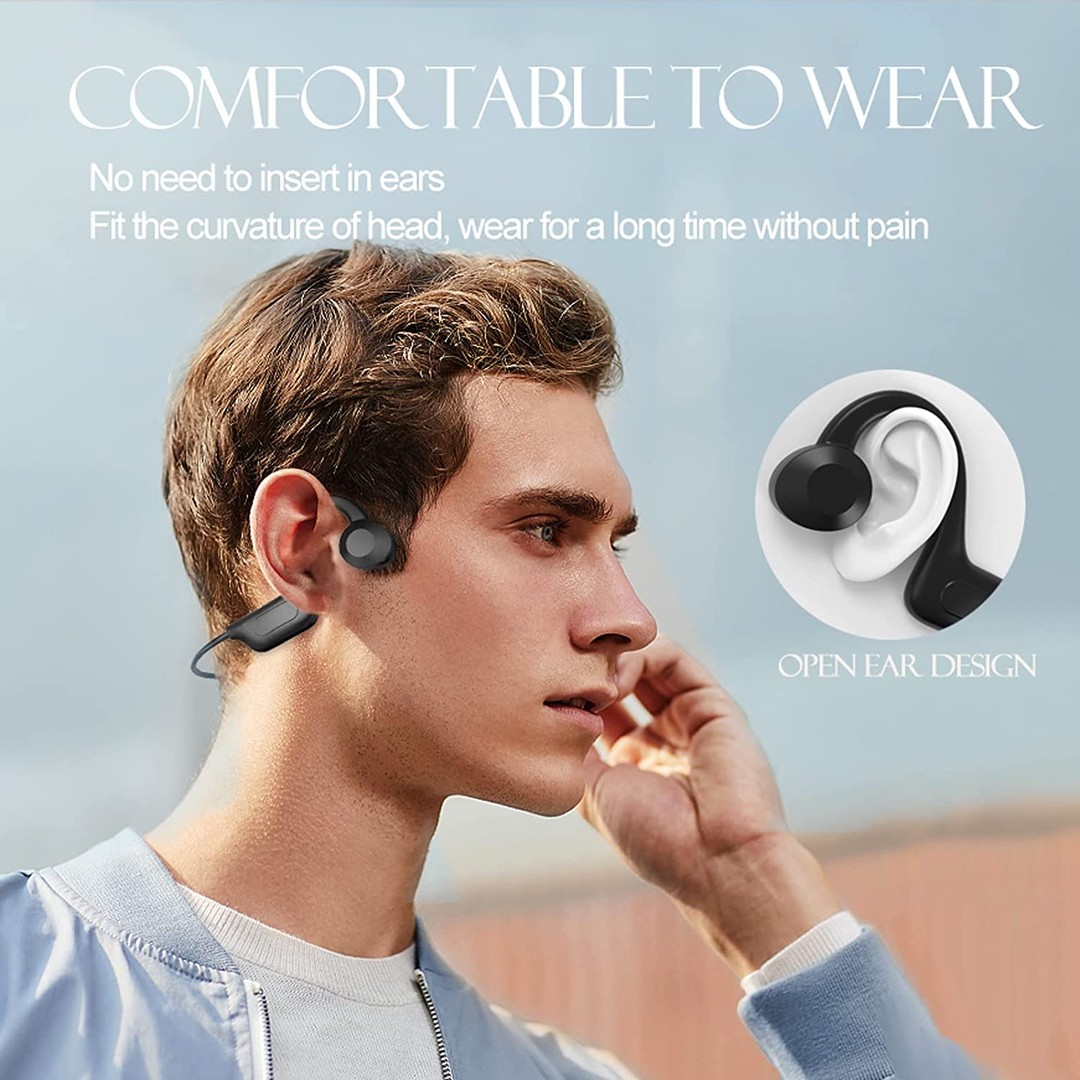 accesorios para electronica - Auriculares de oído abierto, inalámbricos, Bluetooth, audifonos, conducción  6