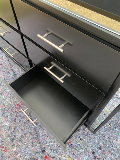 muebles y colchones - Gavetero de seis gavetas en color negro 🖤  1
