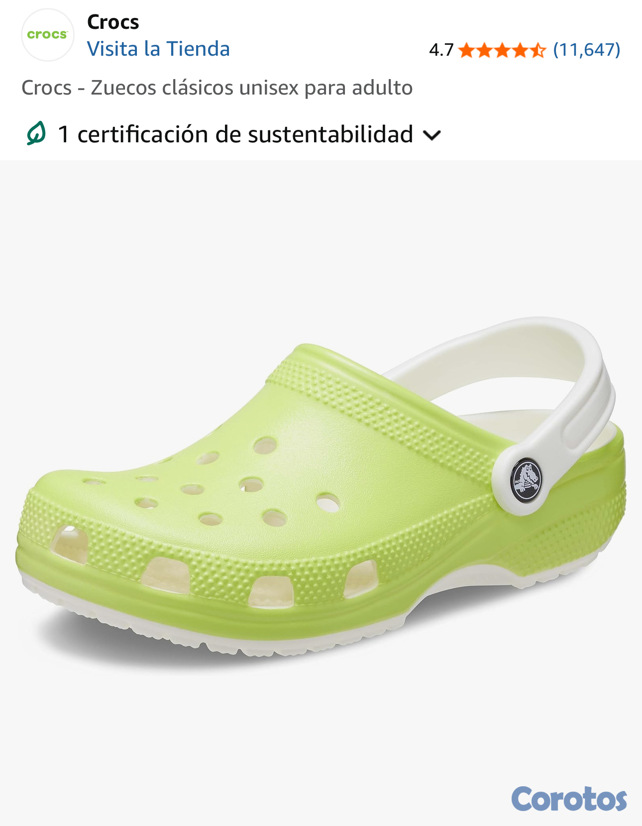 zapatos unisex - Suecos Crocs que al recargarse con luz artificial. 1
