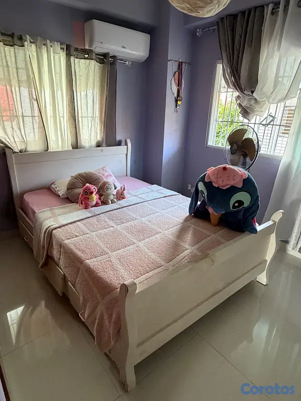 muebles y colchones - Cama Full y Gavetero blanco 2