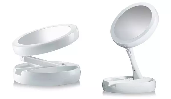 salud y belleza - Espejo Recargable Con Luz Para Maquilladora Portatil 5