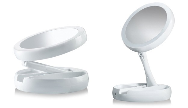 salud y belleza - Espejo Recargable Con Luz Para Maquilladora Portatil 4