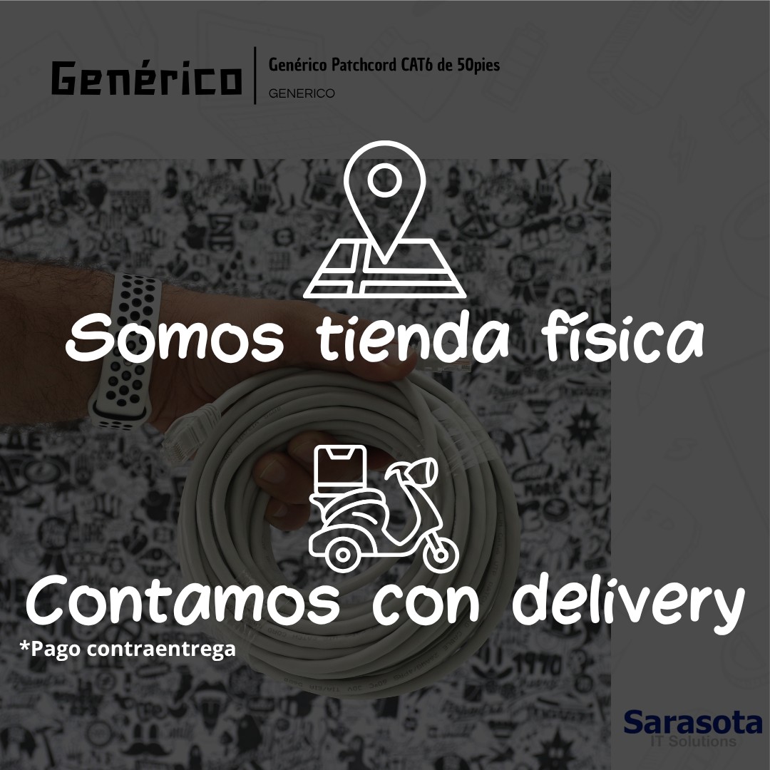 accesorios para electronica -  Patch Cord RJ45 CAT6 de 50 pies (Somos Sarasota) 3