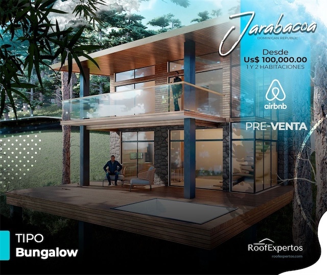 casas vacacionales y villas - Proyecto de Villas tipo Bungalow ubicado en Jarabacoa.