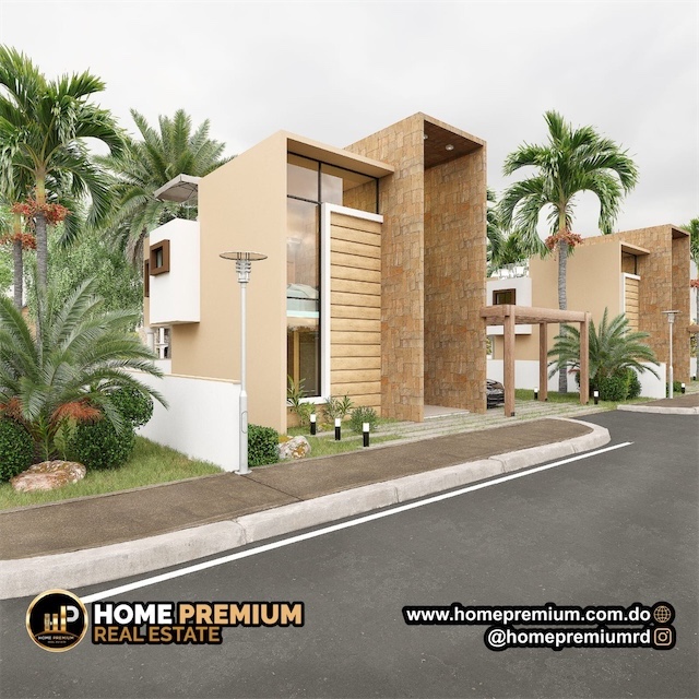 casas vacacionales y villas - Venta de villas en Boca Chica con piscina común zona turística 0