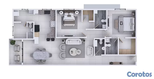apartamentos - Apartamentos en Venta en El Millón Santo Domingo Proyecto Nuevo 2 y 3 Hab 13
