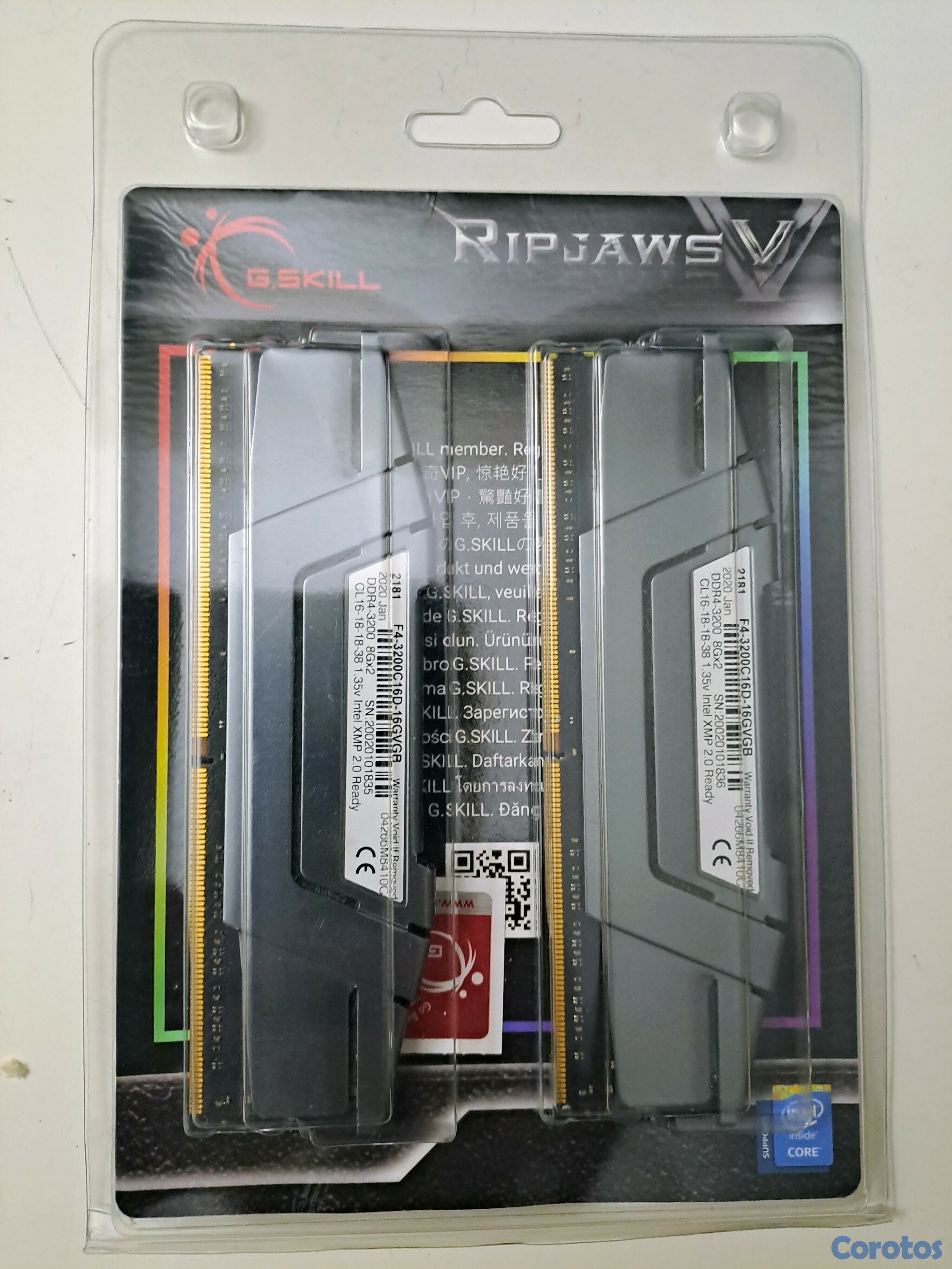 computadoras y laptops - 16GB DDR4 3200 MEMORIA PARA DESKTOP 2X8GB