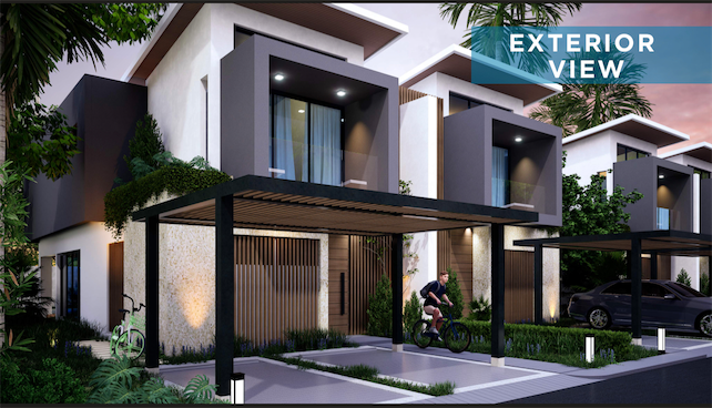 casas vacacionales y villas - Venta de villas en punta cana con piscina zona turística  3