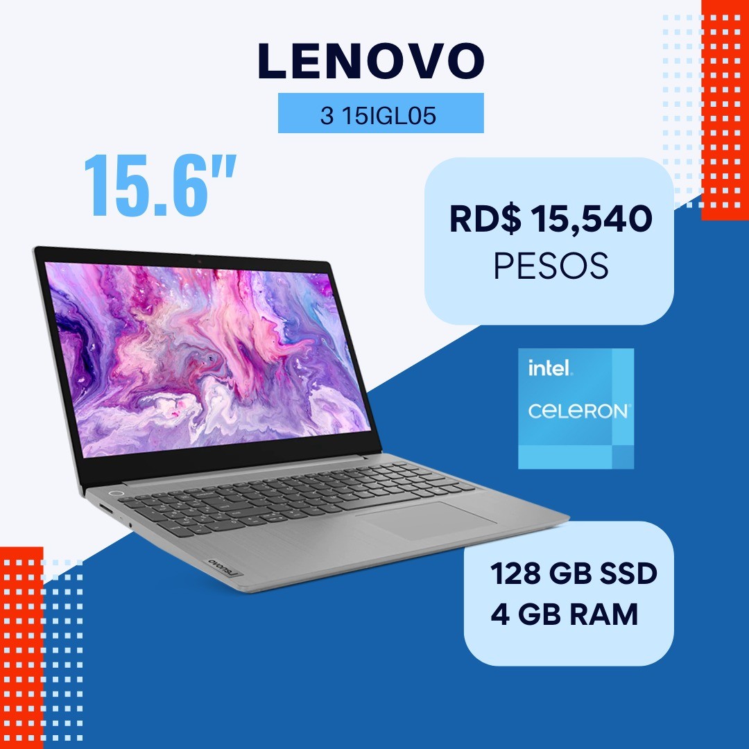 computadoras y laptops - LAPTOP LENOVO 3 15IGL05