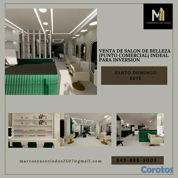 oficinas y locales comerciales - Vendo salón de belleza en Santo domingo este 16