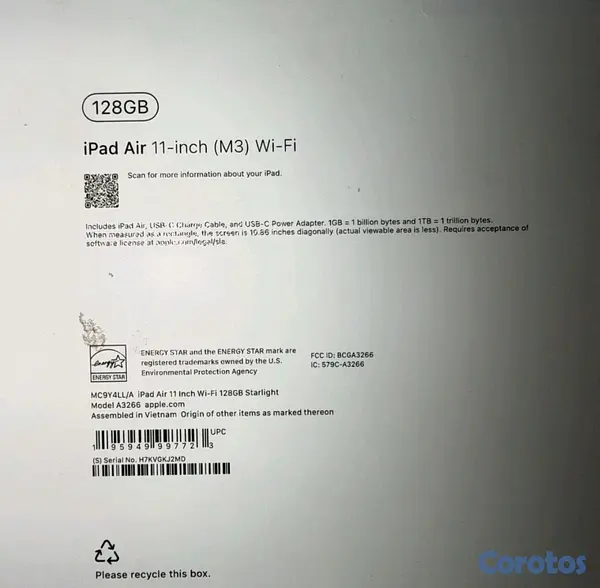 celulares y tabletas - iPad air m3 128gb nueva sellada 3
