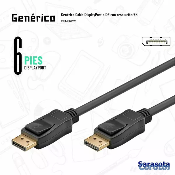 accesorios para electronica - Genérico Cable DP A DP 1.8m 2