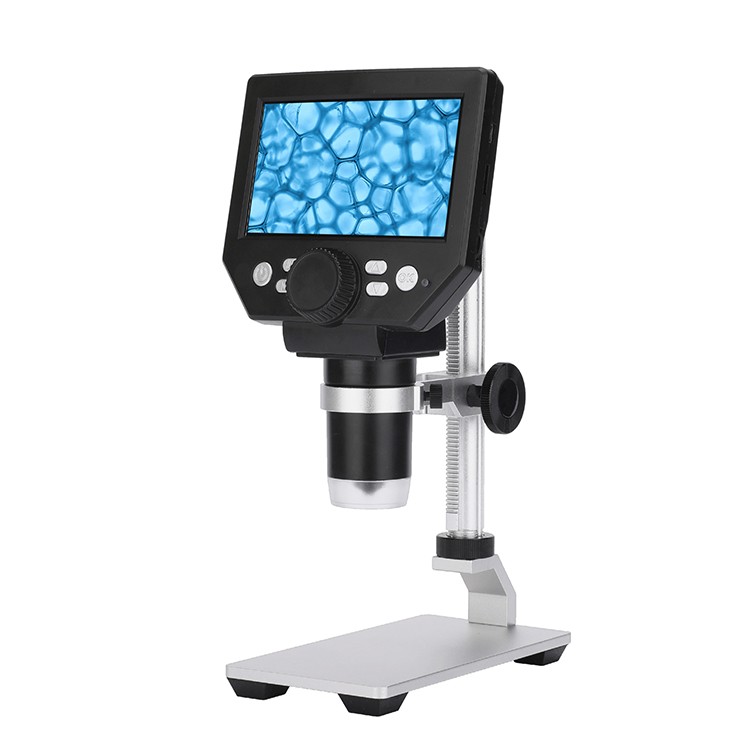 Microscopio USB digital con pantalla 4.3 pulgadas 1000X soporte ajustable 9