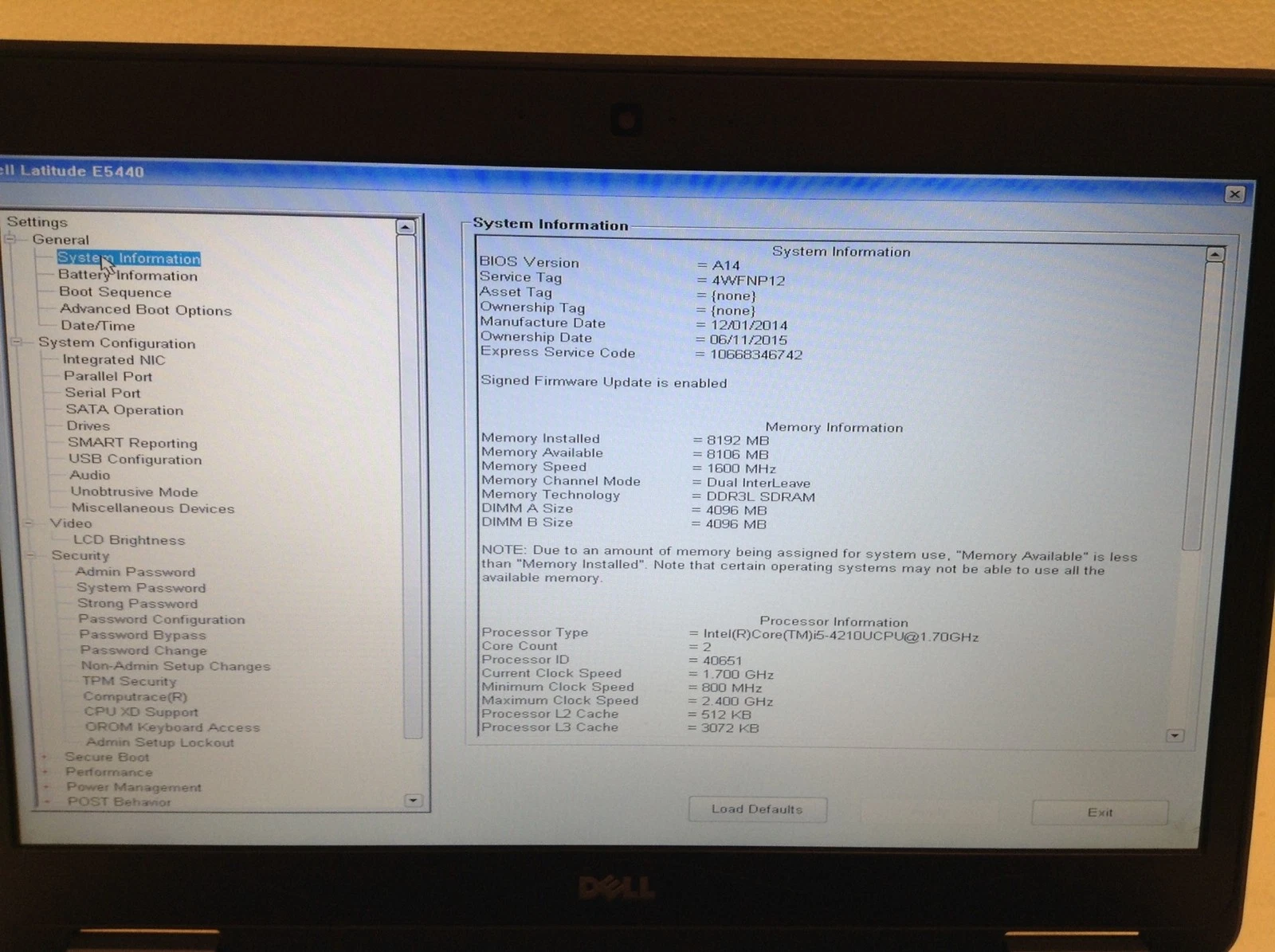 computadoras y laptops - Laptop Dell E5440 | Core i5 | 8GB RAM | 120 GB SSD 3