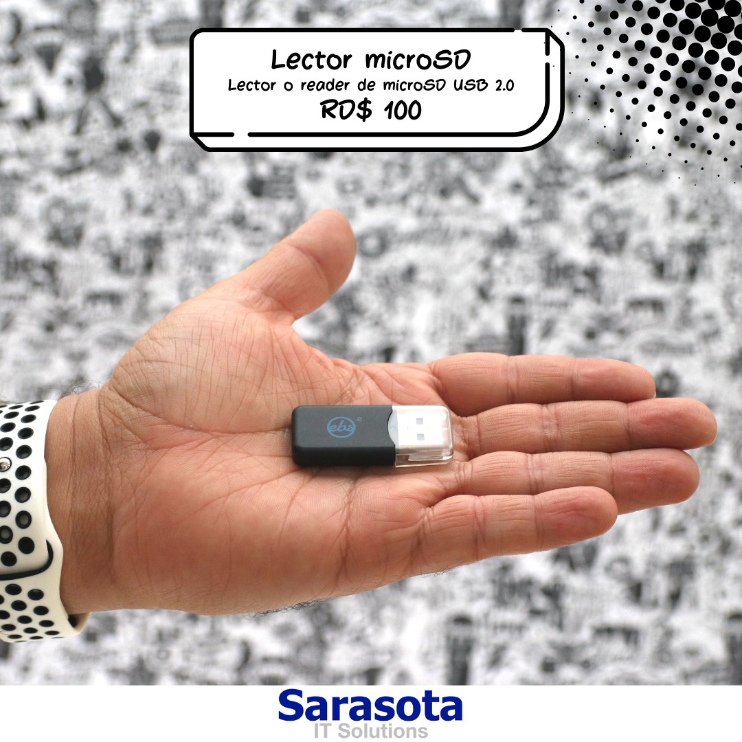 accesorios para electronica - Adaptador microSD a usb USB 2.0 Negro