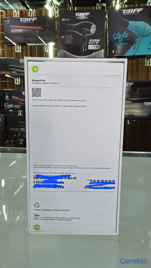 celulares y tabletas - iPhone 17 Pro 256GB Blanco Turbo Esim NUEVO SELLAD 2