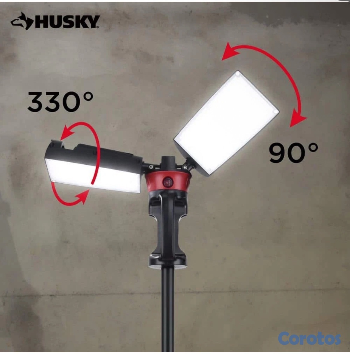 accesorios para electronica - Husky 7000 Lumens Portable Corded LED Work Light with Tripod 5