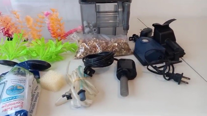 animales y mascotas - Pescera de Plastico de 6 Galones con su Kit de Decoración  1