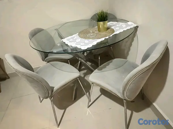 muebles y colchones - JUEGO DE COMEDOR USADO  2