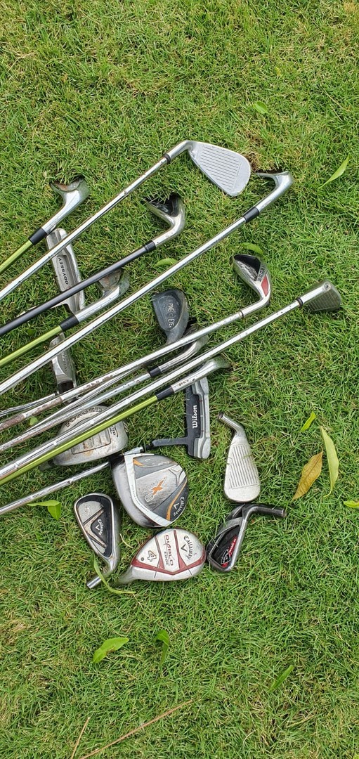 deportes - Set de palos de golf completo más 12 cabezas de repuesto