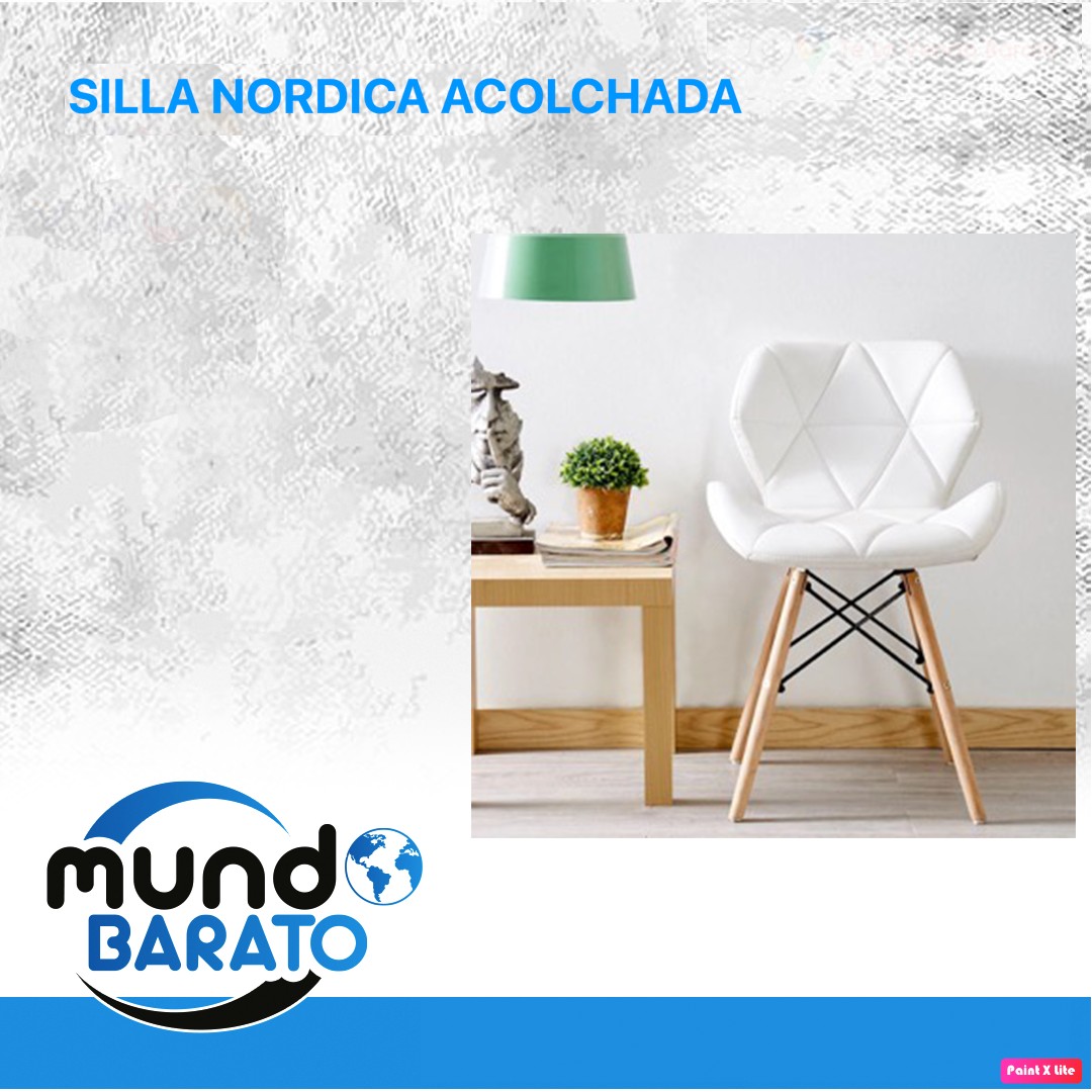 muebles y colchones - Sillas nordicas acolchadas en piel, para comedor, elegante, moderna. 