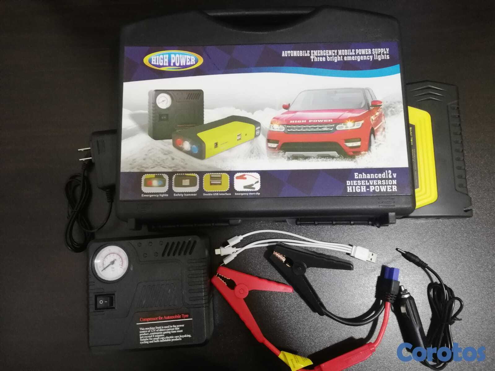 accesorios para vehiculos - JUMPER DE CARRO TM15 + BOMBA DE AIRE KIT TODO EN U 4
