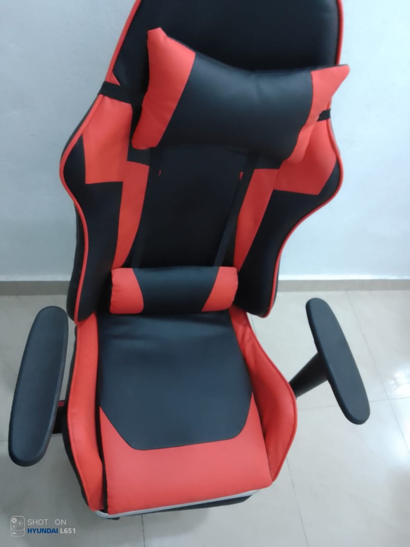 muebles y colchones - SILLA GAMER  HG-F-EC2 ROJA,AZUL Y BLANCA 4