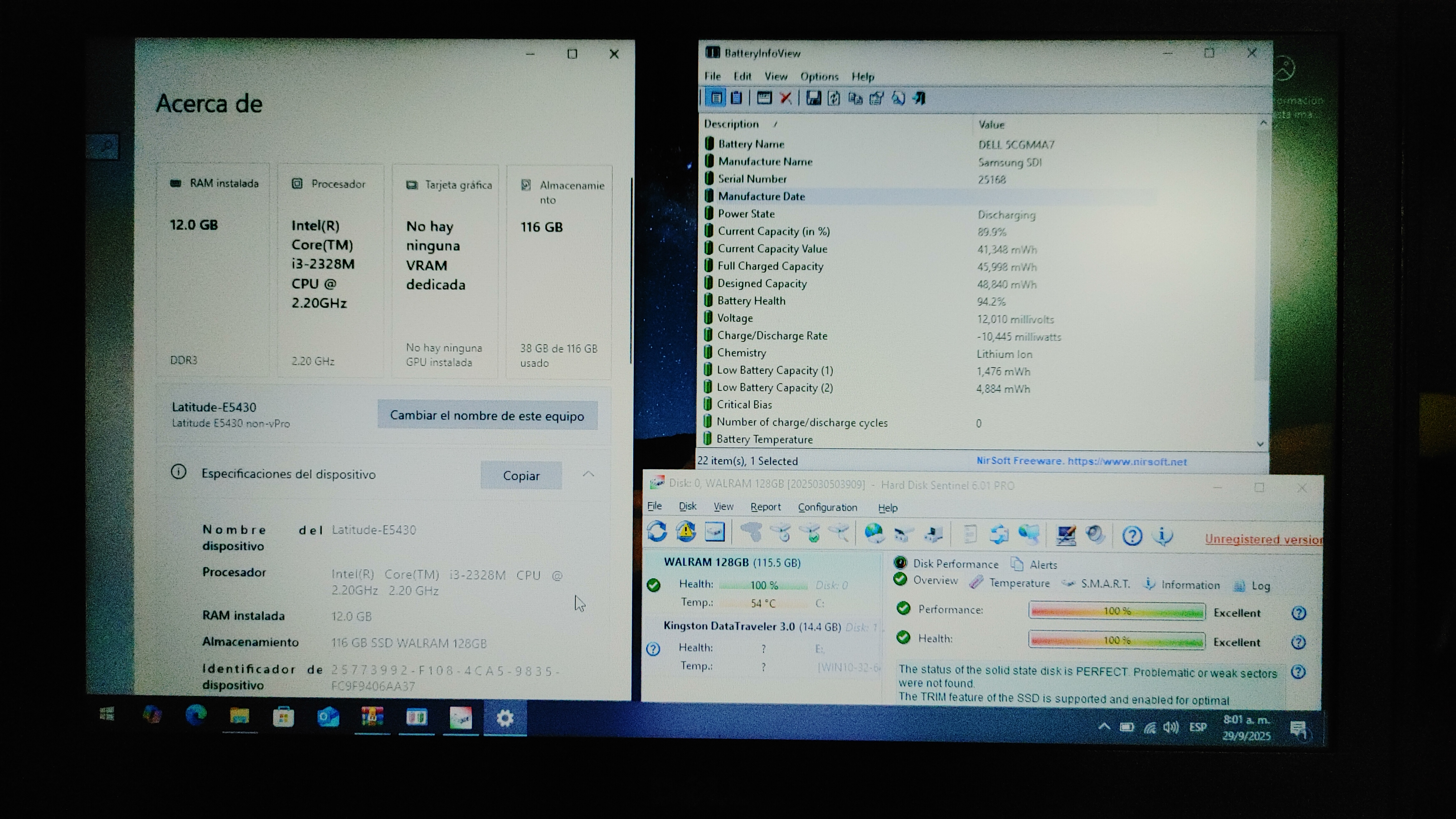 computadoras y laptops - Laptop Dell | 12 RAM | 128 SSD | Lista Para Usar 2