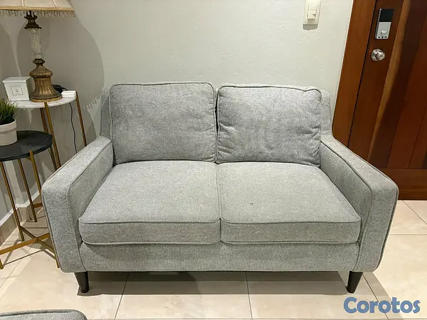 muebles y colchones - Juego de sala gris 2