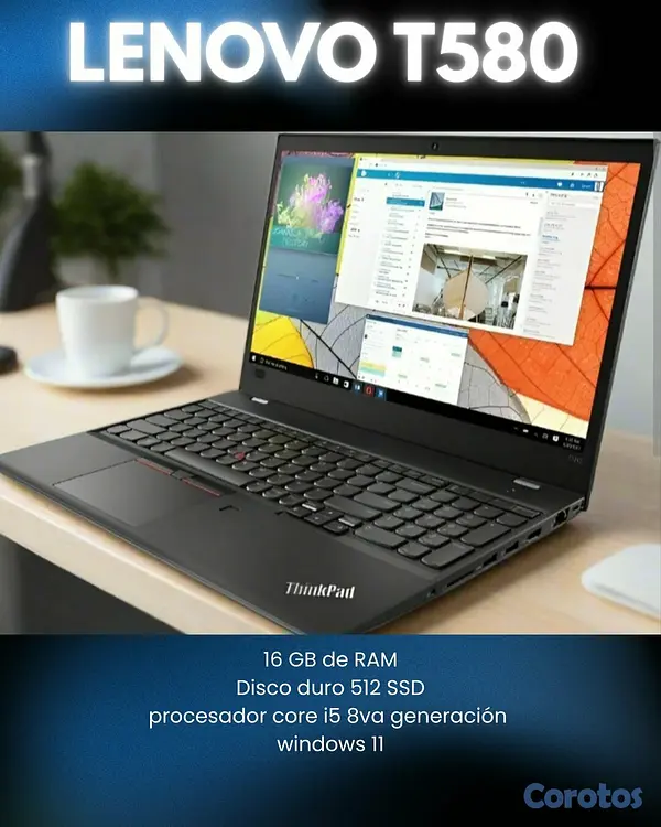 computadoras y laptops - Moderna laptop Lenovo T580 2