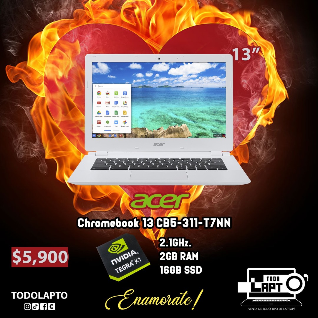 computadoras y laptops - ACER Chromebook 13 2Gb ram 16Gb ssd 