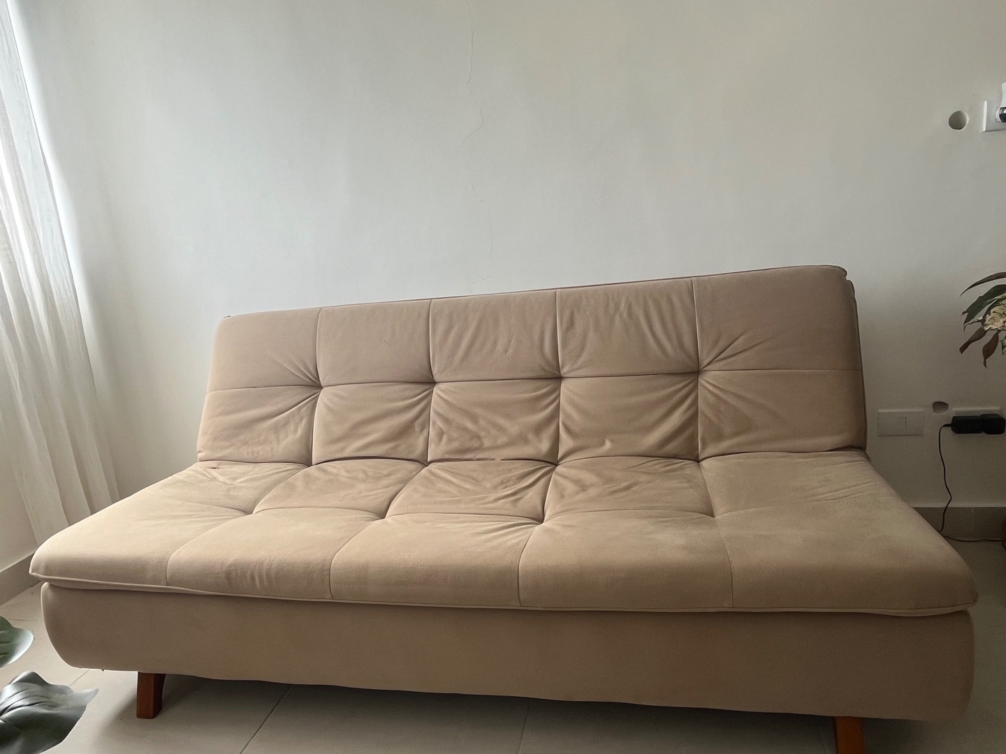 muebles y colchones - Sofá cama crema   1
