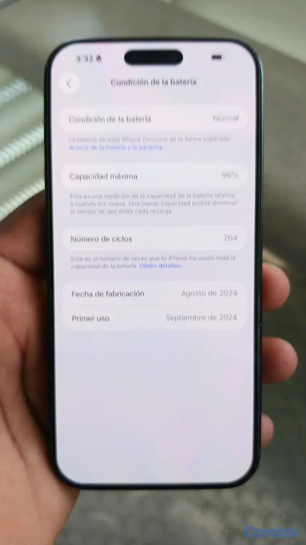 celulares y tabletas - iPhone 16 Pro Max 256GB
Batería 🔋 96 2