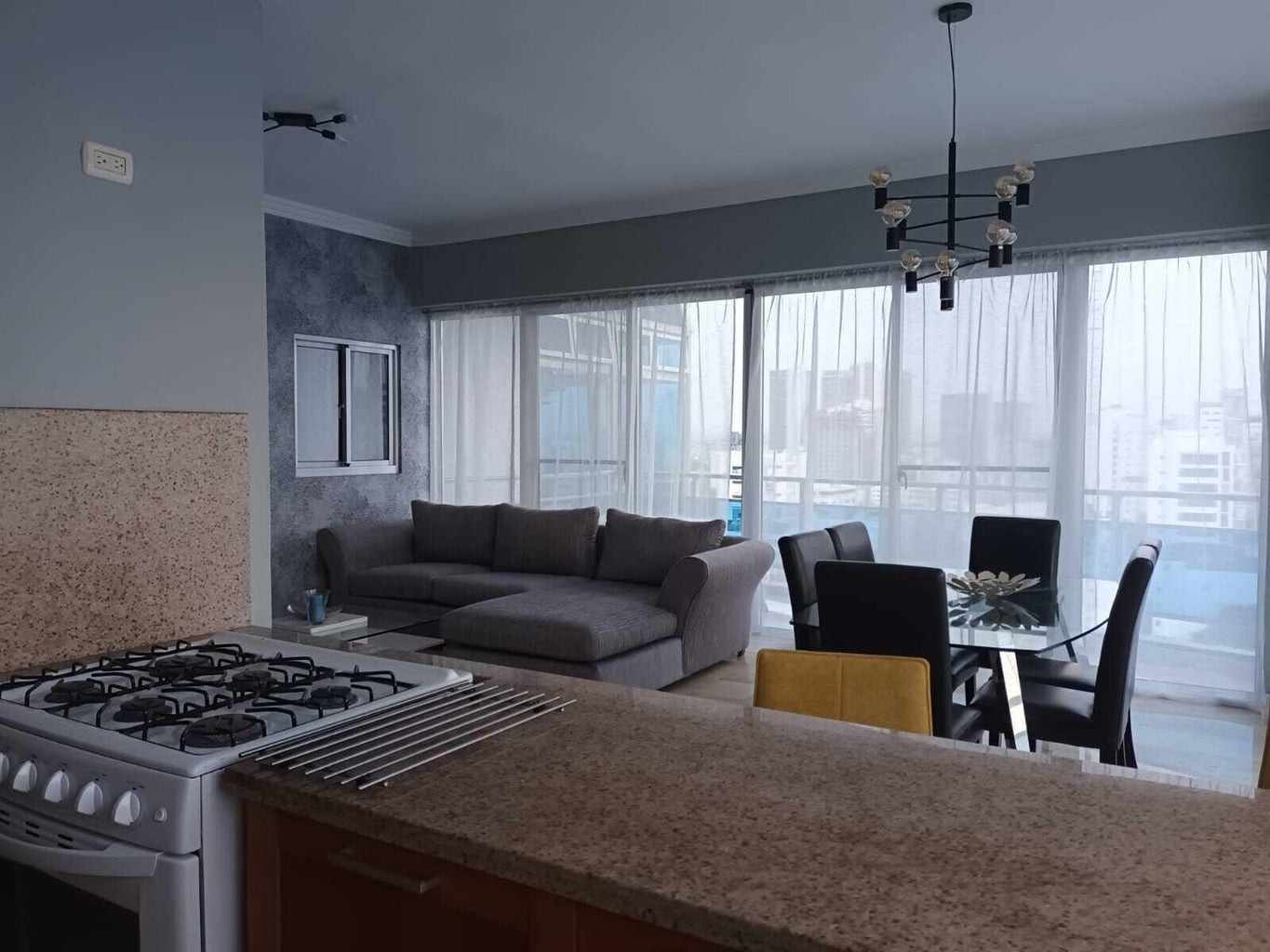 apartamentos - En Alquiler Elegante y amplio apartamento amueblado de una Habitación. 5