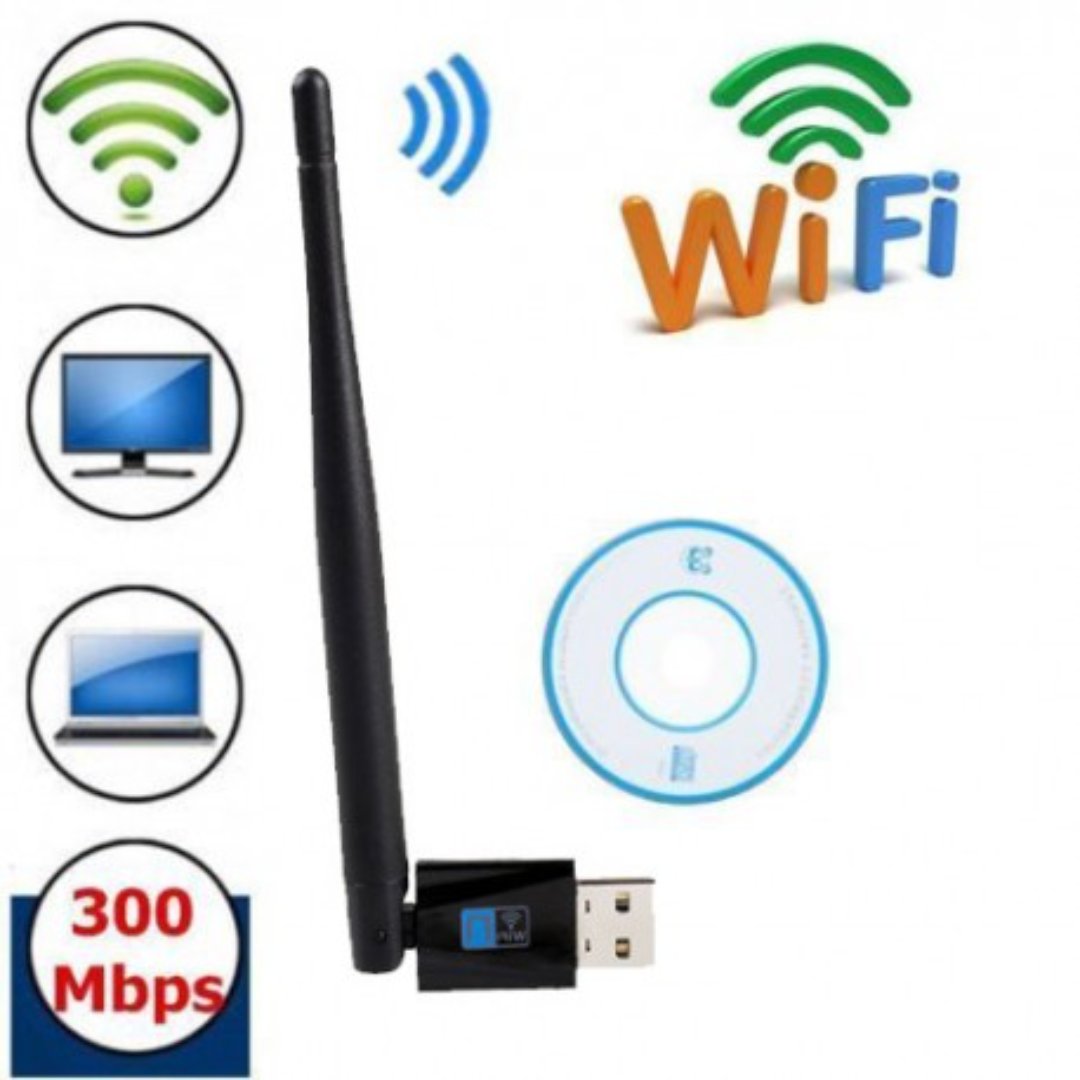 computadoras y laptops - Tarjeta de Red Wifi USB 300Mbs n/g/b