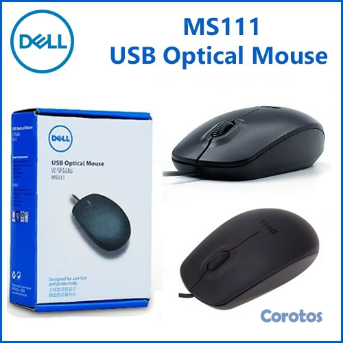 computadoras y laptops - MOUSE DELL OPTICO ALAMABRICO USB MS111