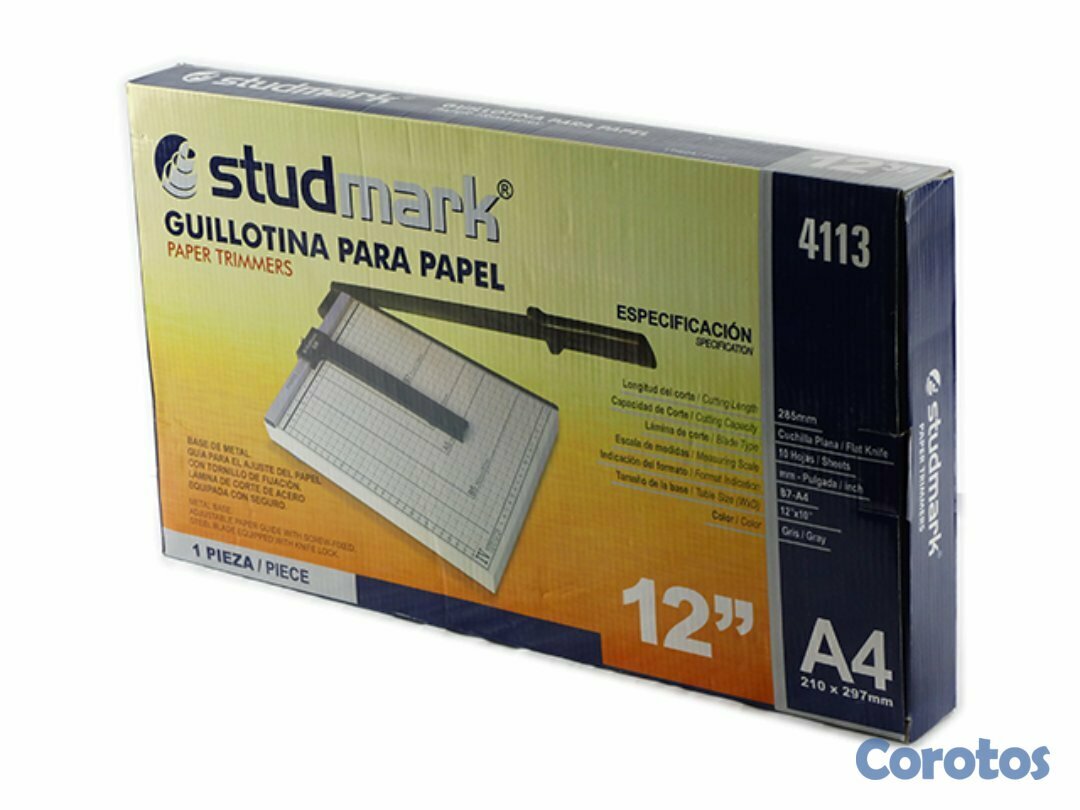 computadoras y laptops - GUILLOTINA STUDMARK CON BASE DE METAL 12X10 GUIA MAGNETICA PARA EL AJUSTAR 2