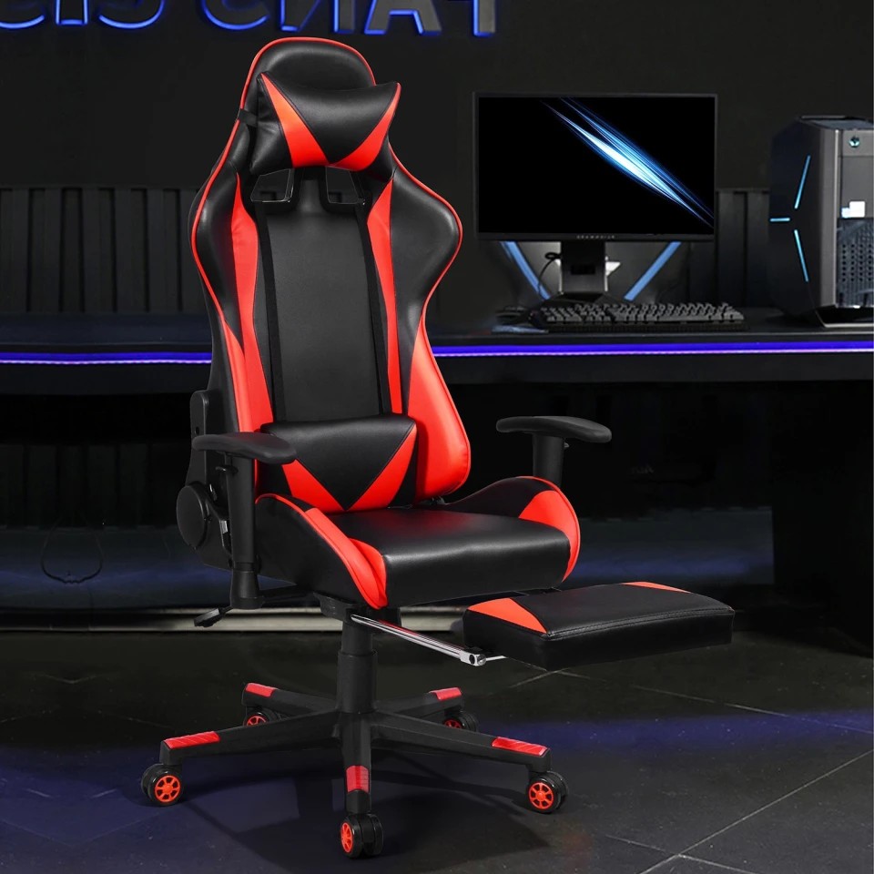 muebles y colchones - SILLA GAMER  HG-F-EC2 ROJA,AZUL Y BLANCA 2