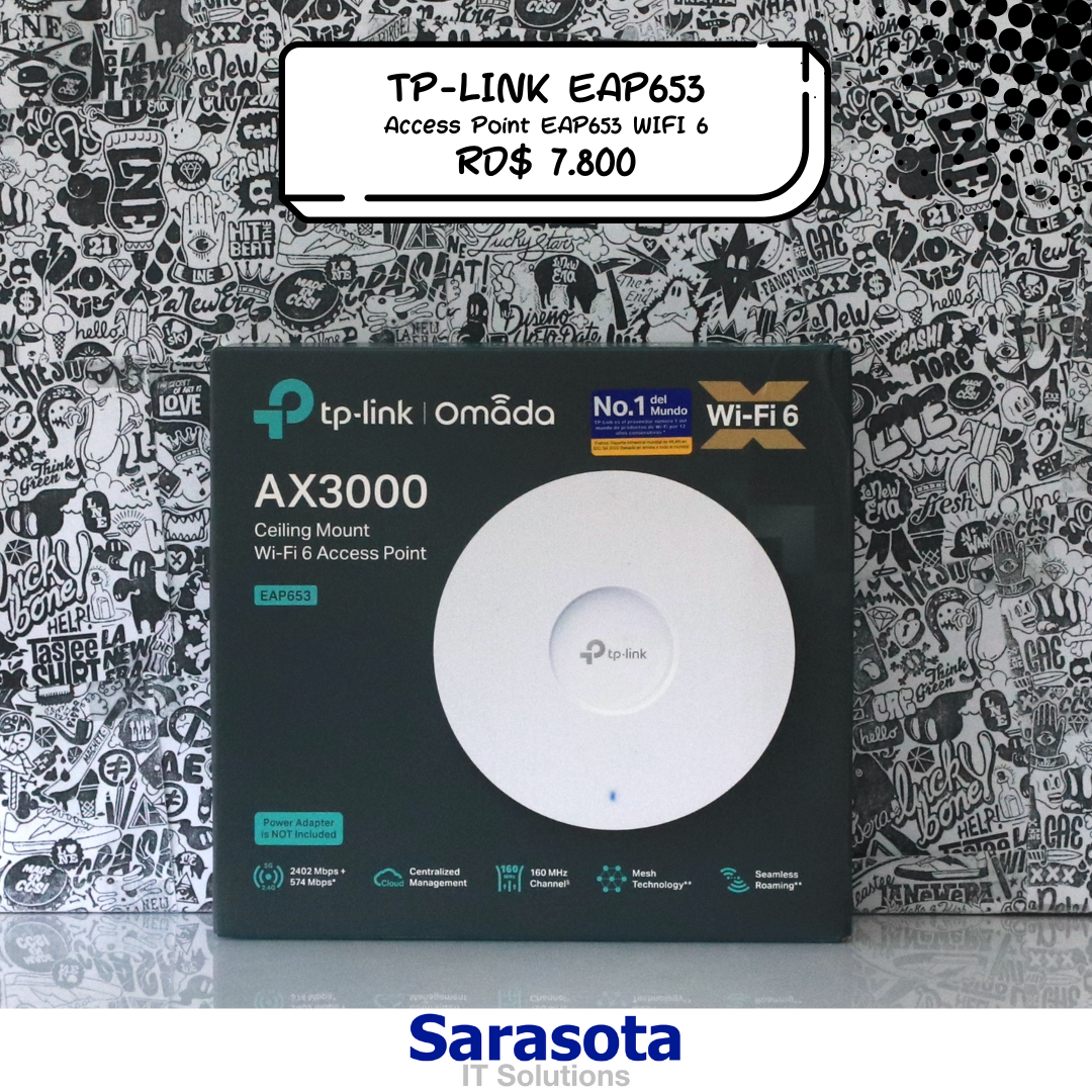 accesorios para electronica - TP-Link Access Point EAP653 Omada WIFI 6 Mesh