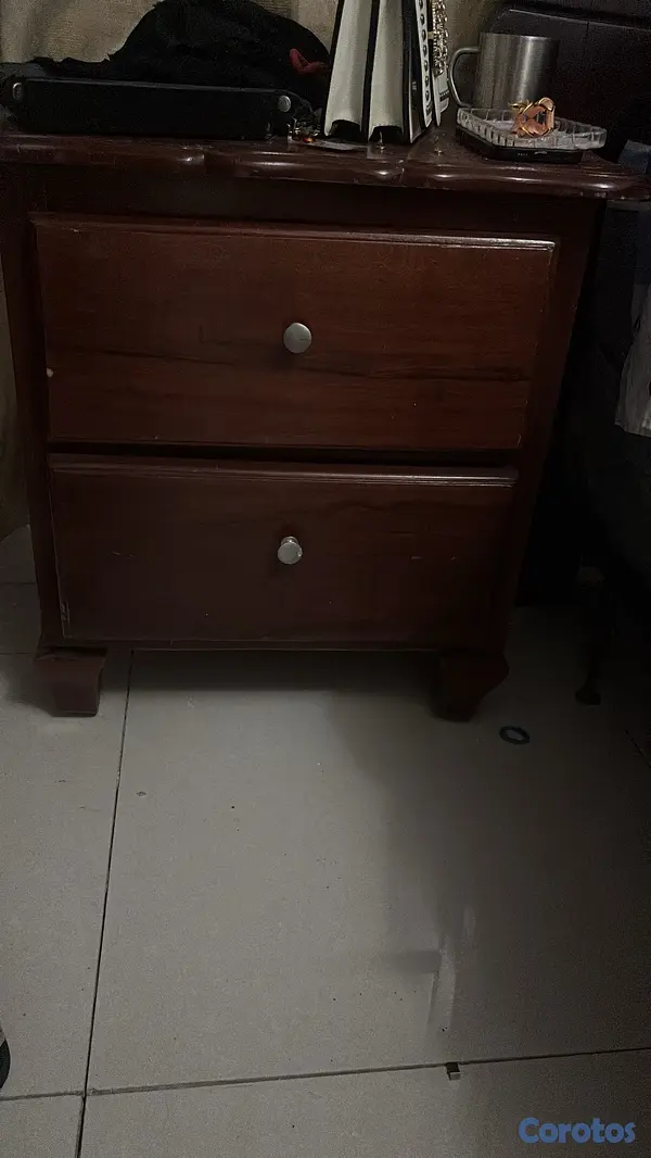 muebles y colchones - juego de gabetero en caoba  4