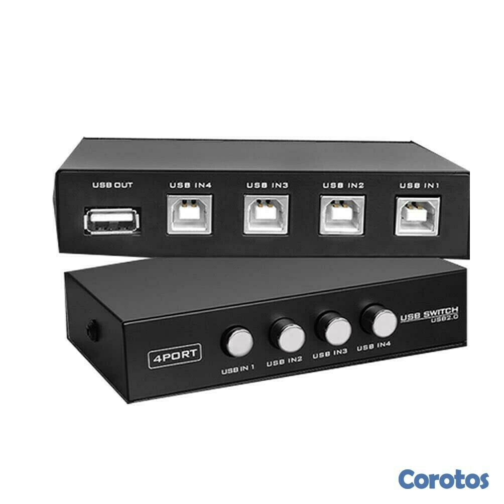 accesorios para electronica - Interruptor selector 4 puertos USB 2.0 - Switch USB 2