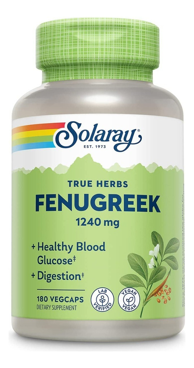 Salud y Equipamiento Médico - Fenogreco Solaray 1240mg 180 capsulas 1