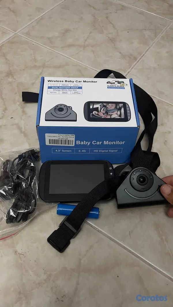 accesorios - Monitor inalámbrico para carro con cámara para beb 2