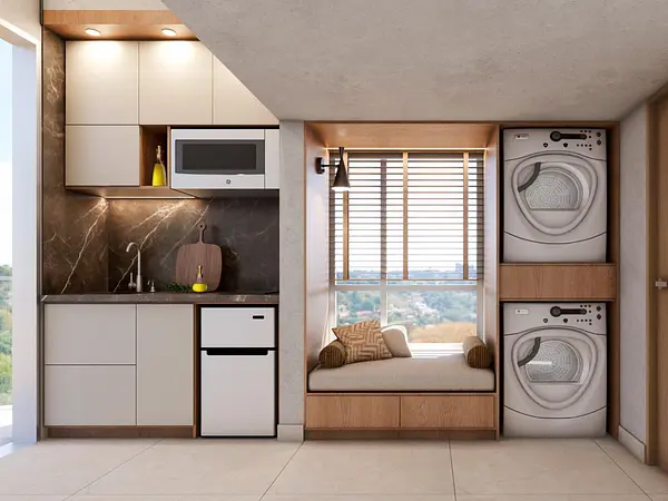 apartamentos - VENTA APARTAMENTO TIPO ESTUDIO TOTALMENTE AMUEBLADO-NACO 3