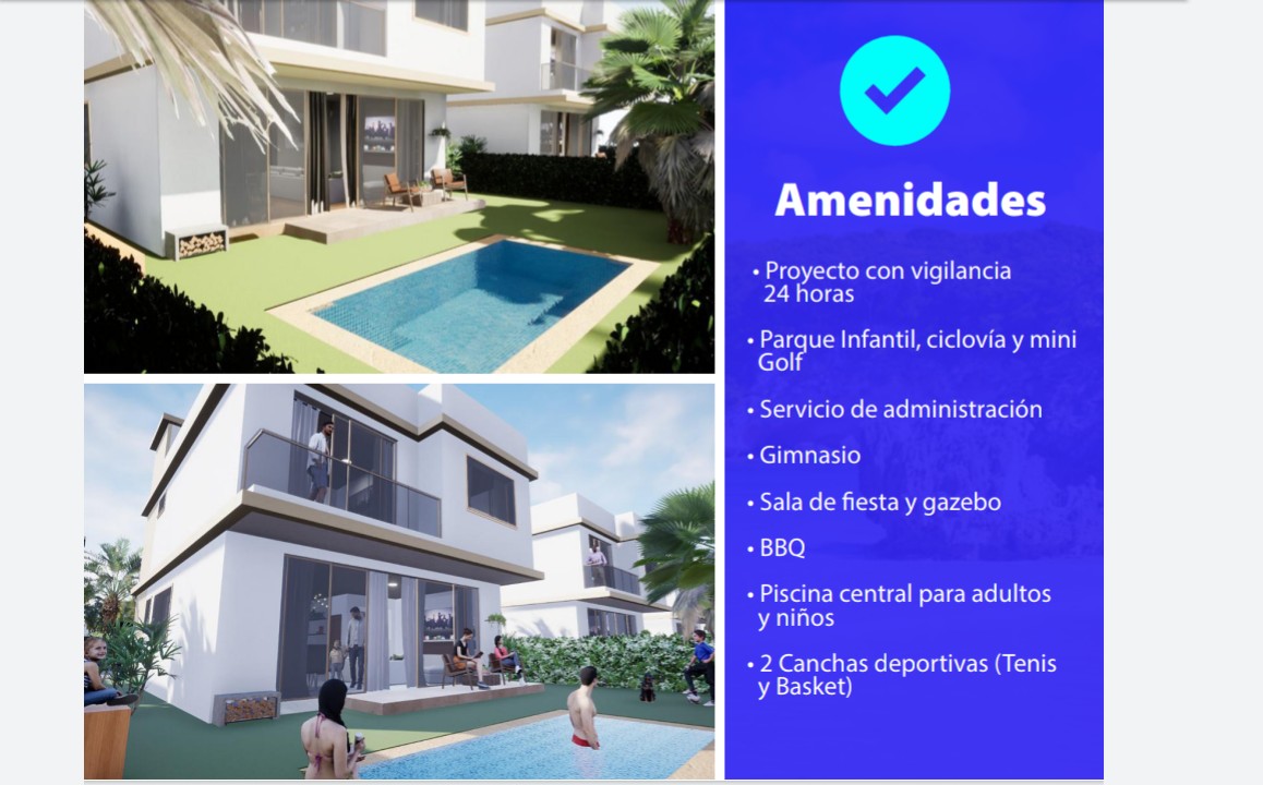 Nuevo proyecto en Punta Cana de casas de 3 habitaciones