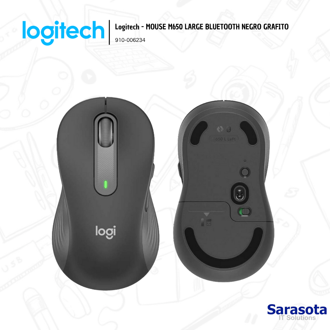 accesorios para electronica - Logitech - MOUSE M650 LARGE BLUETOOTH NEGRO GRAFIT 1