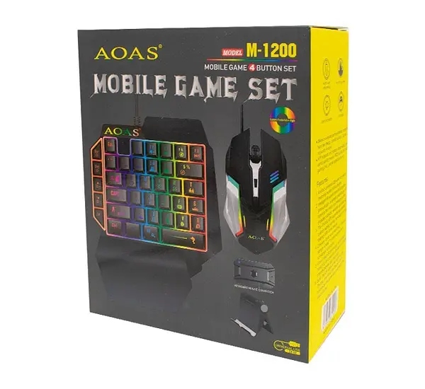 accesorios para electronica - Kit mouse y teclado Gamer para Celular iPhone/iPad android tablet gaming 4
